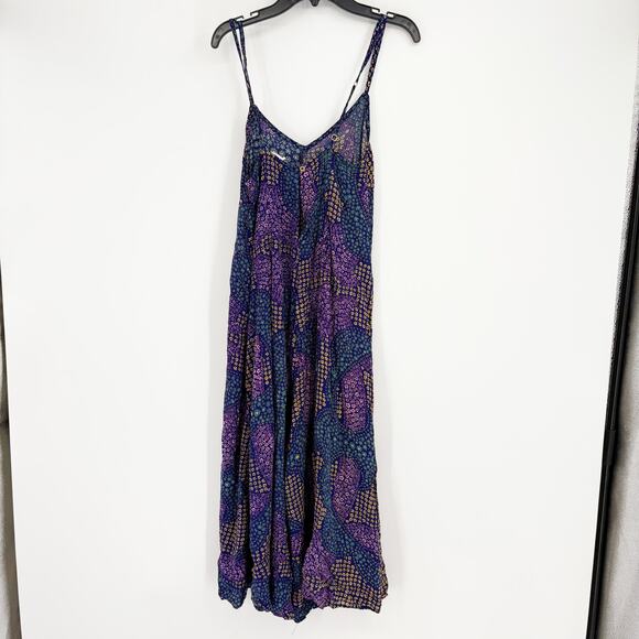 Anthropologie Floreat Daphne Multicolor Floral Print Wide Leg Jumpsuit Size XS - Picture 2 of 11